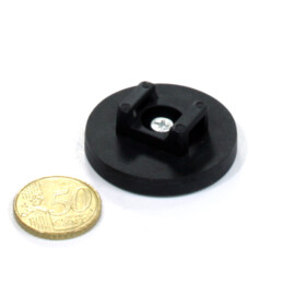 Magnetischer Kabelhalter, 43mm, hält 8,5 kg, gummierter Topfmagnet für Kabelbinder