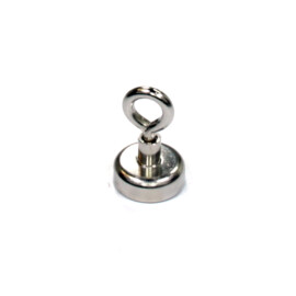 Magnet with eyelet, 20mm, holds 14KG