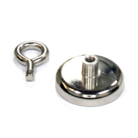 Magnet with eyelet, 42mm, holds 68KG
